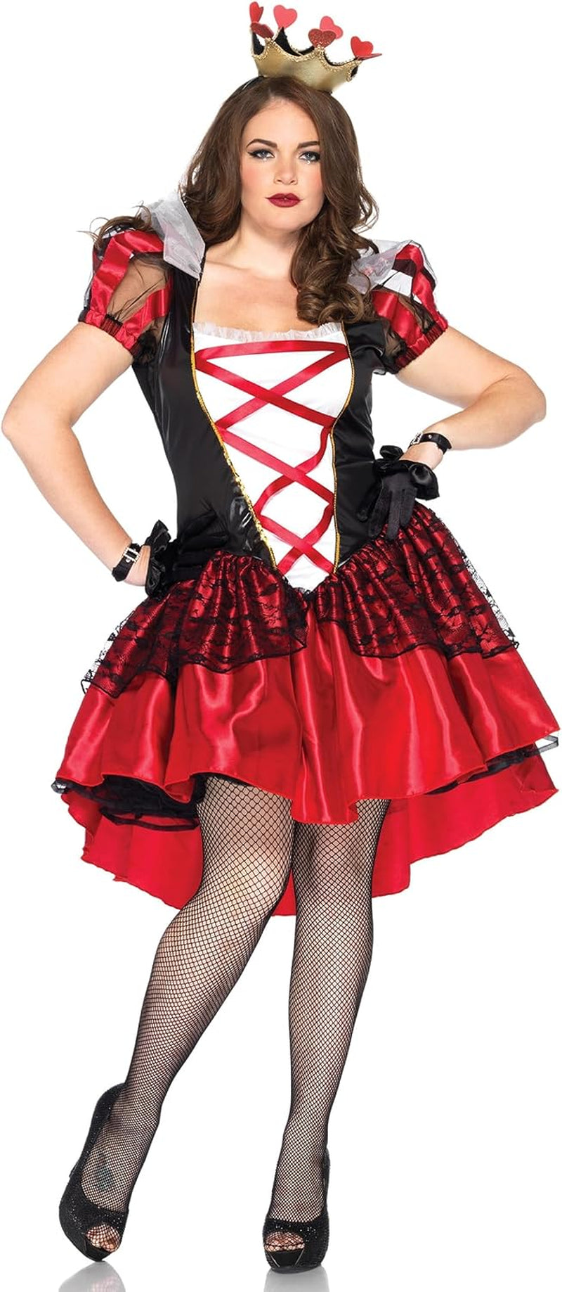 Women'S Plus-Size 2 Piece Royal Red Queen Costume