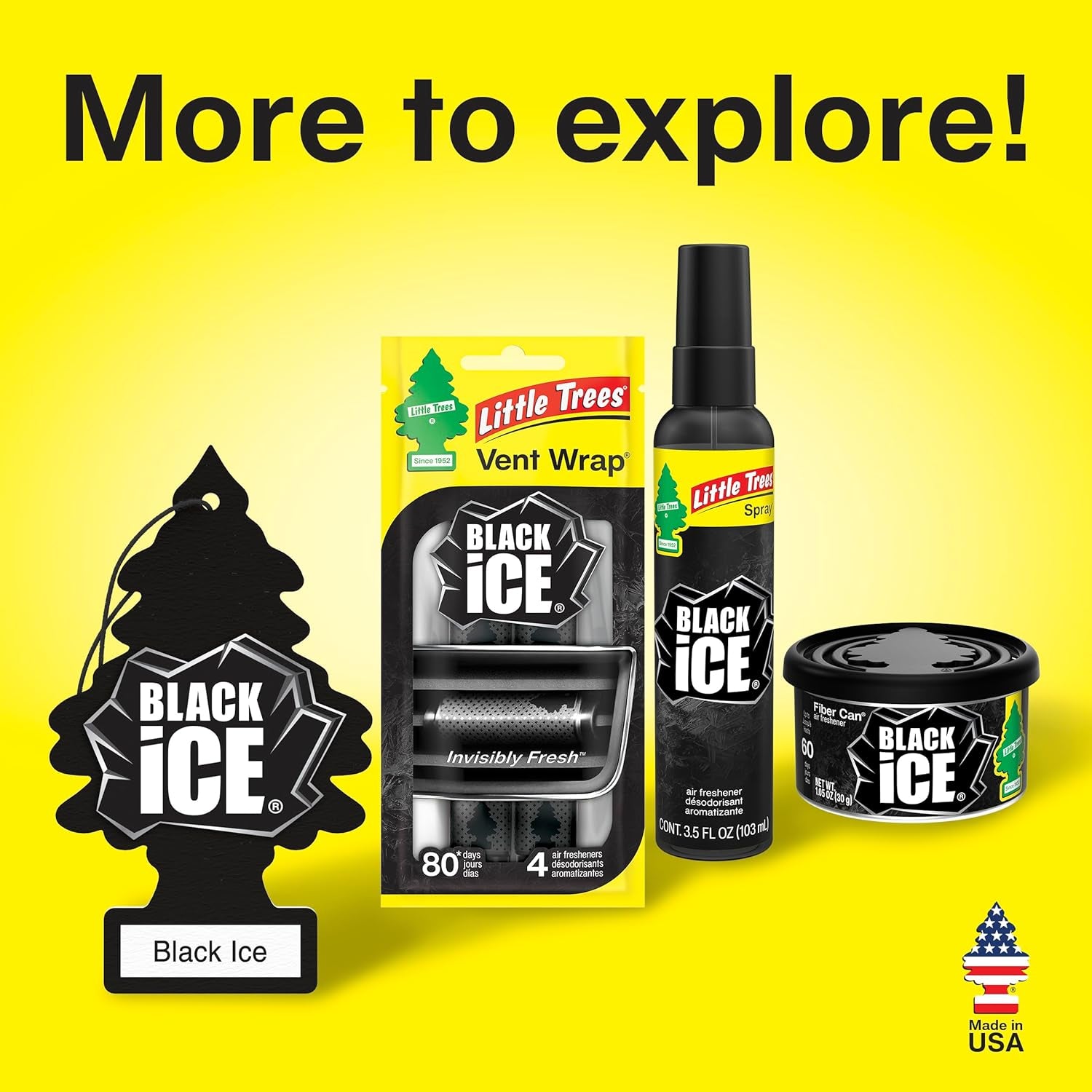 Car Air Freshener | Hanging Tree Provides Long Lasting Scent for Auto and Home | Black Ice, 24 Air Fresheners
