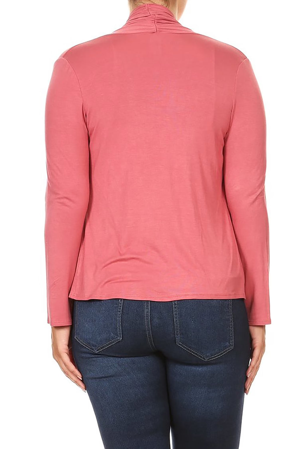 Women'S plus Size Soft Casual Drape Open Front Cardigan Long Sleeve