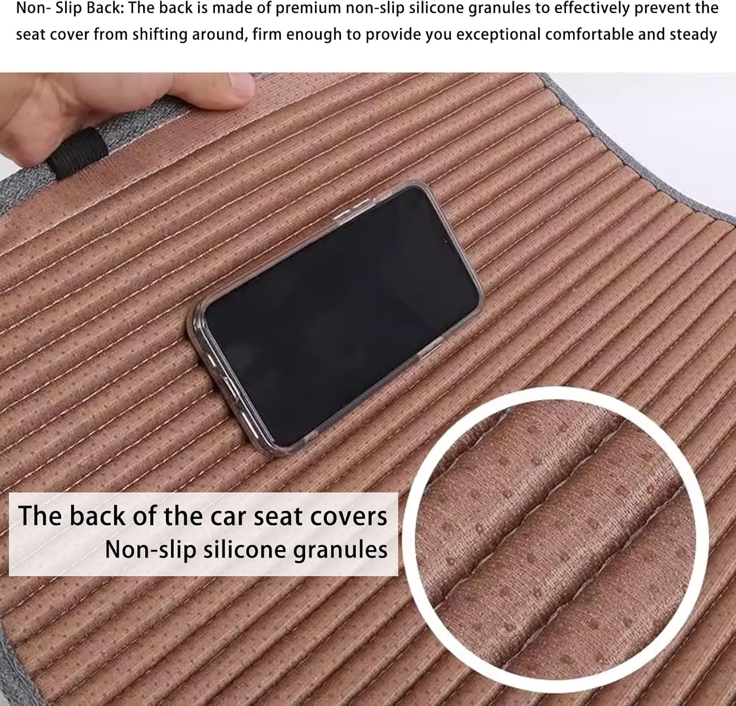 Car Seat Covers,Cloth Car Seat Cover,Buckwheat Hull Cooling Car Seat Covers,Universal Car Seat Protector, Breathable Comfortable Ventilated Front Seat Only,Black
