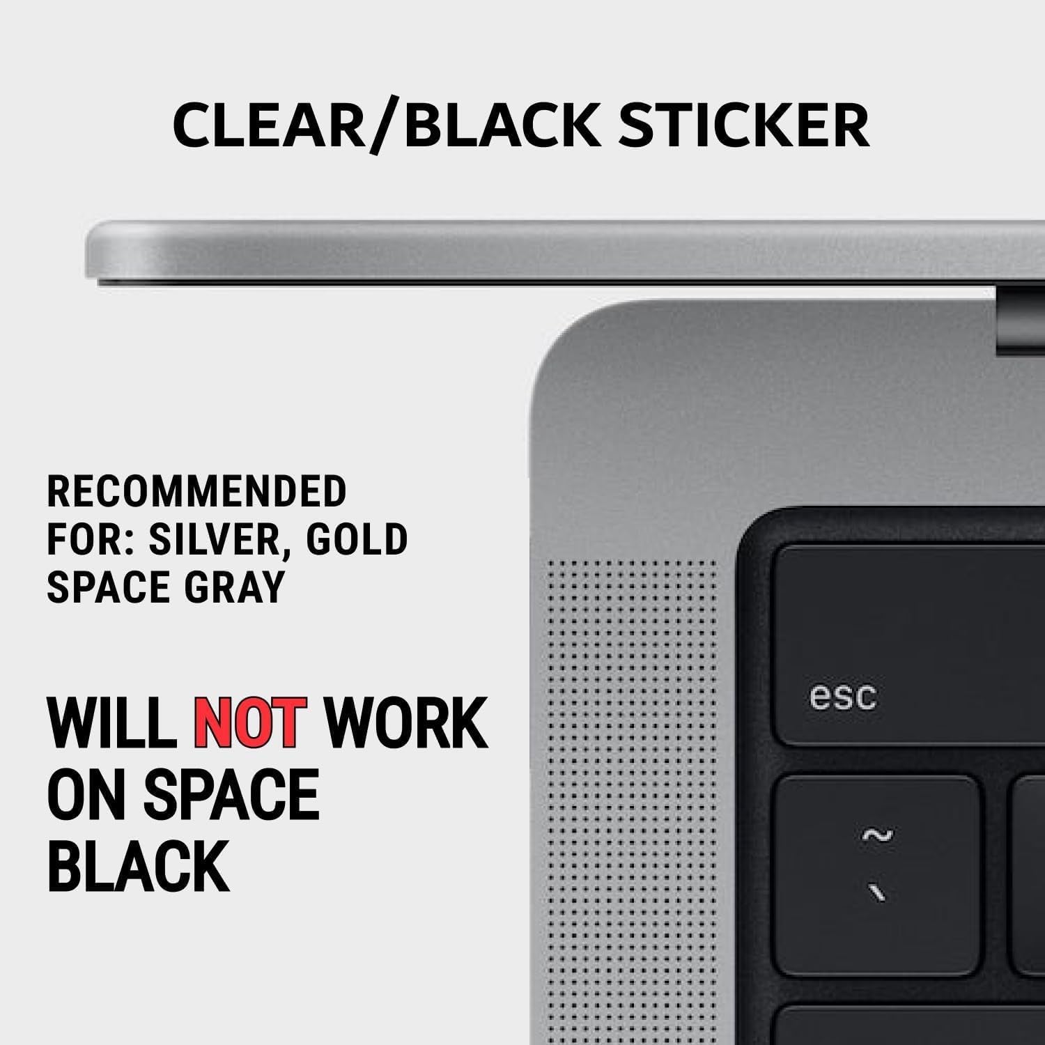 Mac OS Shortcuts Sticker for Air/Pro | Keyboard Stickers for Macos | Laminated Vinyl Macbook Cheatsheet | Macbook Shortcuts 2026 (Clear/Black)