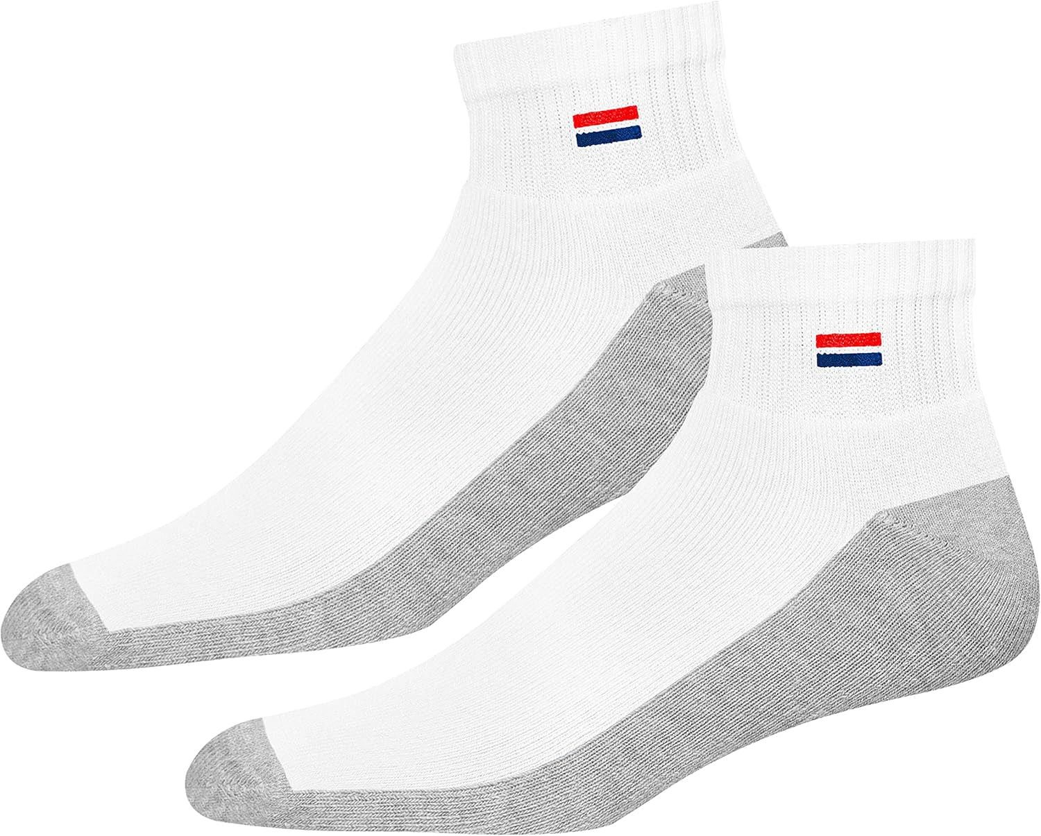 Men'S Cotton Socks Athletic Quarter Socks for Running, Training, Casual Wear Pack of 6