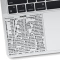 Mac OS Shortcuts Sticker for Air/Pro | Keyboard Stickers for Macos | Laminated Vinyl Macbook Cheatsheet | Macbook Shortcuts 2026 (Clear/Black)