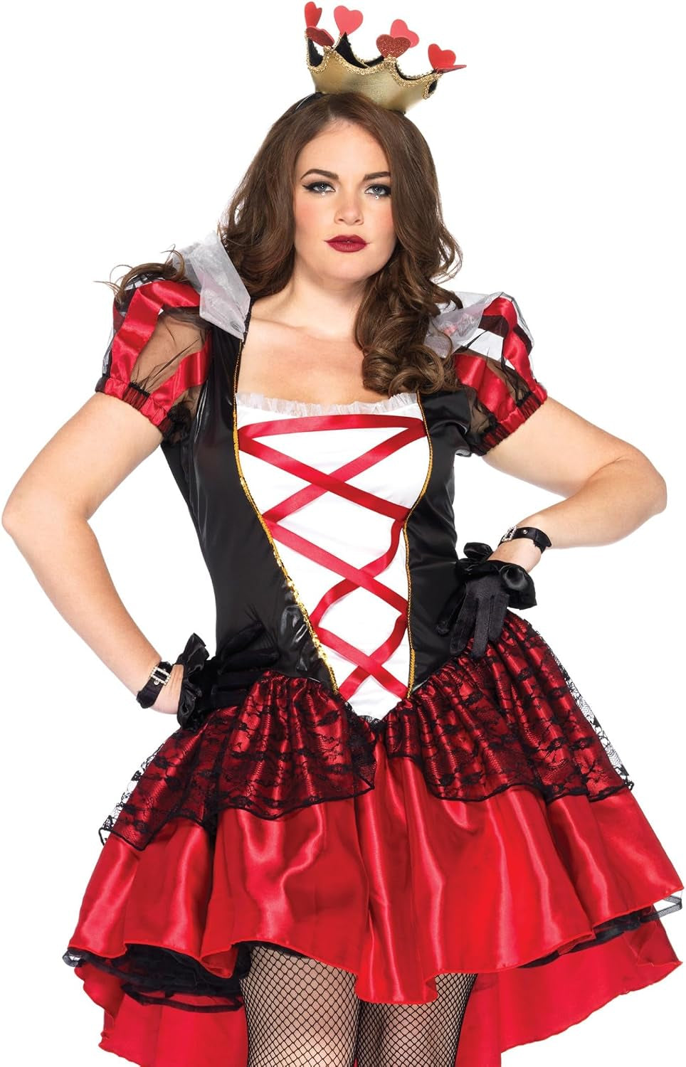 Women'S Plus-Size 2 Piece Royal Red Queen Costume