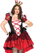 Women'S Plus-Size 2 Piece Royal Red Queen Costume