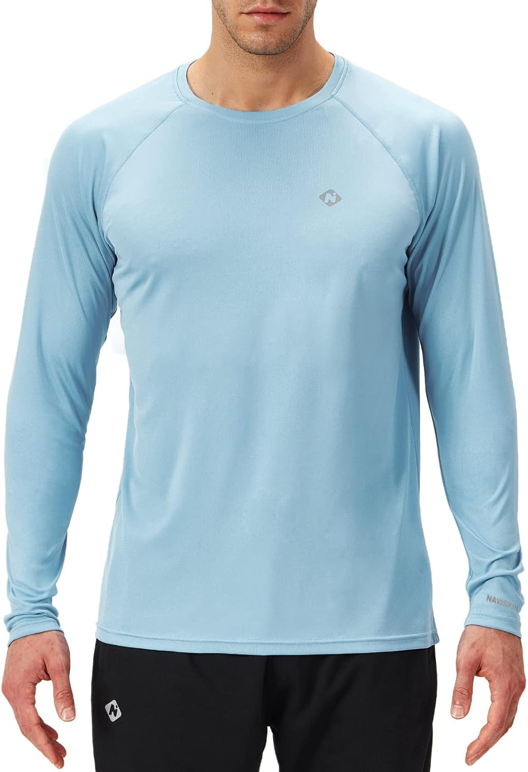 Men'S UPF 50+ Sun Protection Shirts Long Sleeve Swim Rash Guard | UV Protective, Quick Dry, Lightweight, Sun Shirts for Swimming Surfing, Beach Water Sports, Fishing, Golf, Hiking