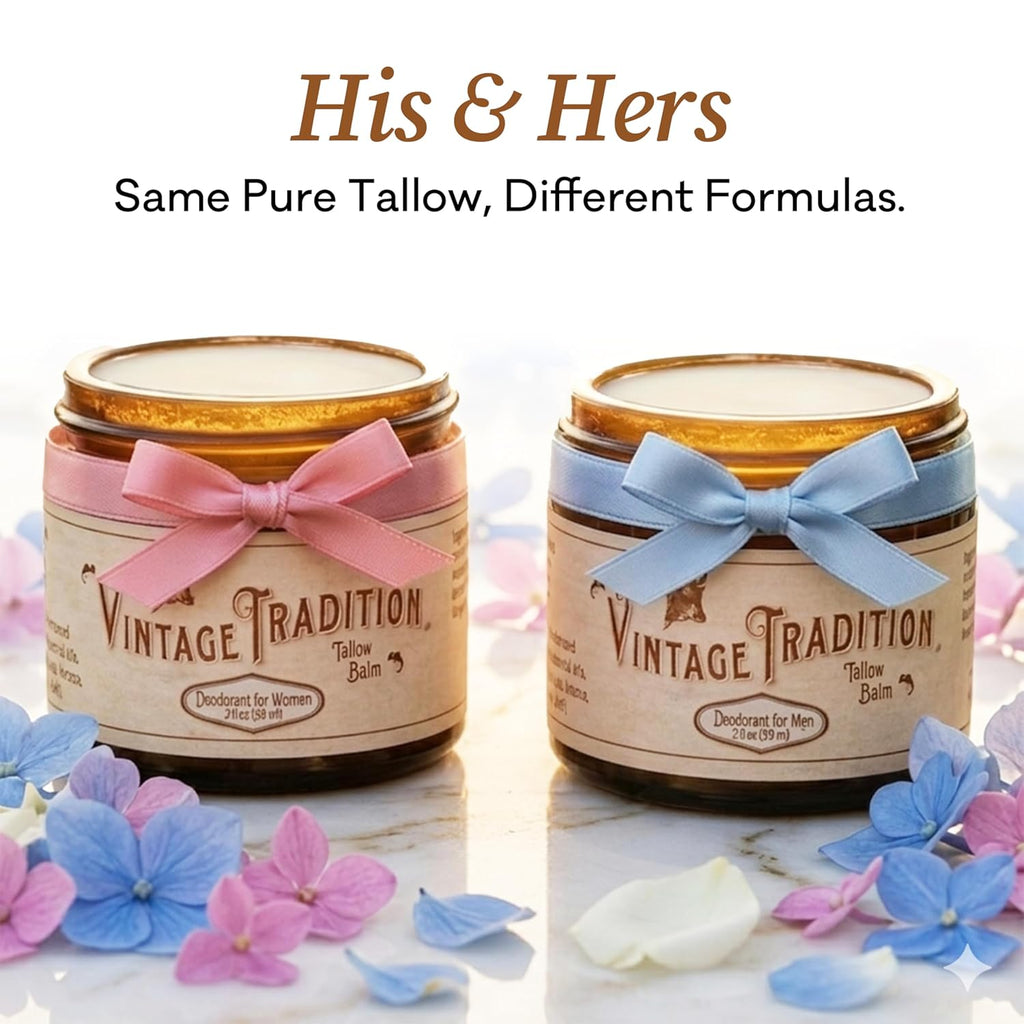 Men'S Tallow Deodorant | Aluminum-Free 2 Oz | Grass-Fed Tallow + Olive Oil | Fir Tree & Thyme Essential Oils | Aluminum- & Chemical-Free