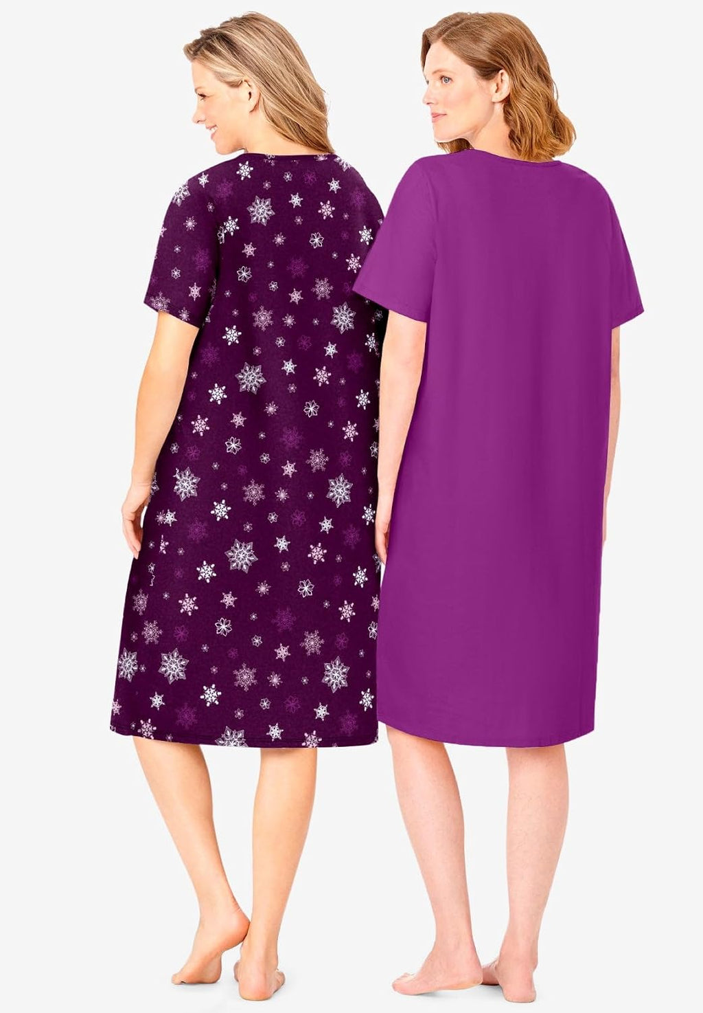 plus Size 2-Pack Short-Sleeve Sleepshirt
