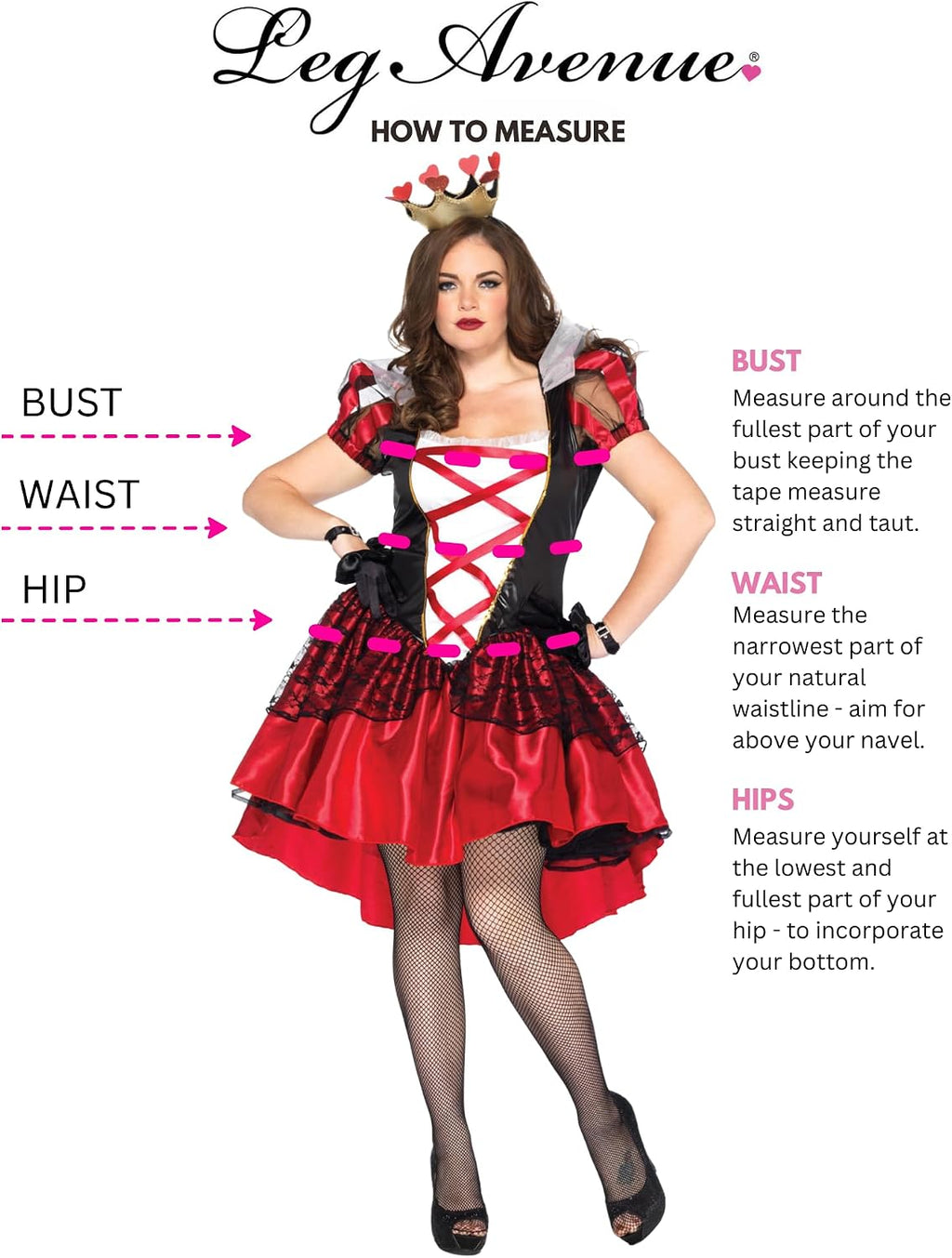 Women'S Plus-Size 2 Piece Royal Red Queen Costume