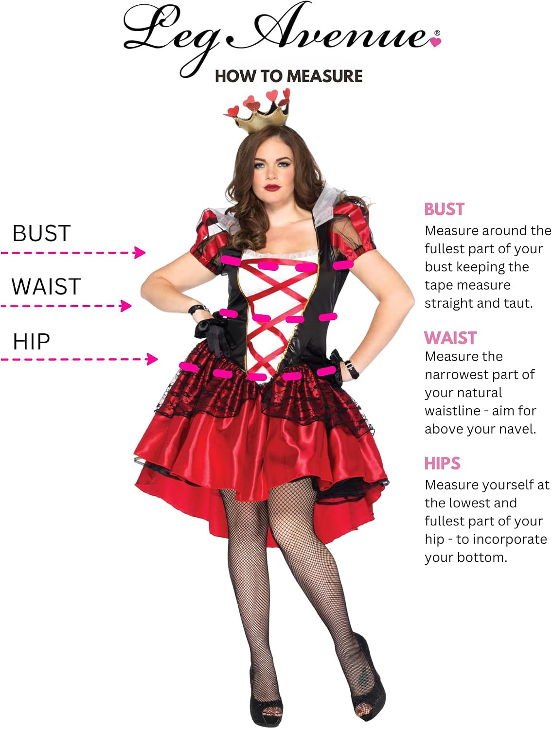Women'S Plus-Size 2 Piece Royal Red Queen Costume