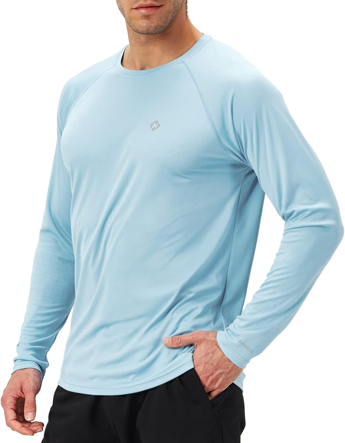 Men'S UPF 50+ Sun Protection Shirts Long Sleeve Swim Rash Guard | UV Protective, Quick Dry, Lightweight, Sun Shirts for Swimming Surfing, Beach Water Sports, Fishing, Golf, Hiking