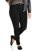 Women'S plus Size Destructed Skinny Jeans, Sizes 16-26