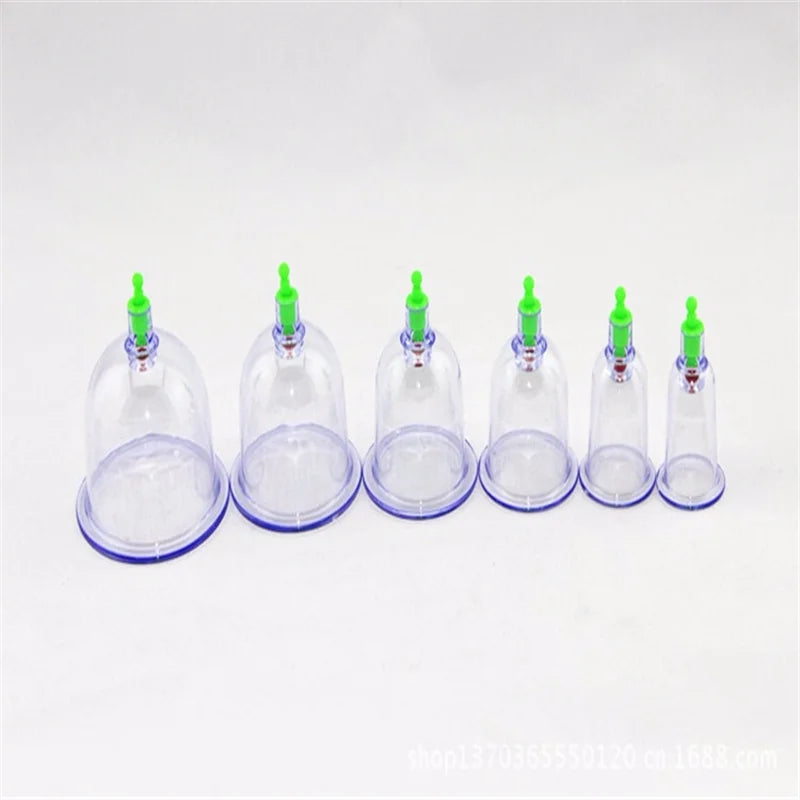 6 Cups Vacuum Cupping Massage  Acupuncture Chinese Vacuum Cupping Suction Therapy Massage Device