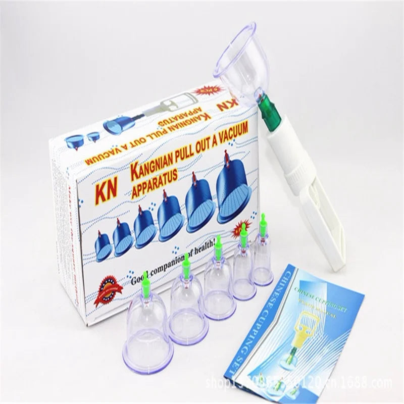 6 Cups Vacuum Cupping Massage  Acupuncture Chinese Vacuum Cupping Suction Therapy Massage Device