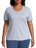 JMS by Hanes Women'S plus Size Short Sleeve V-Neck Tee