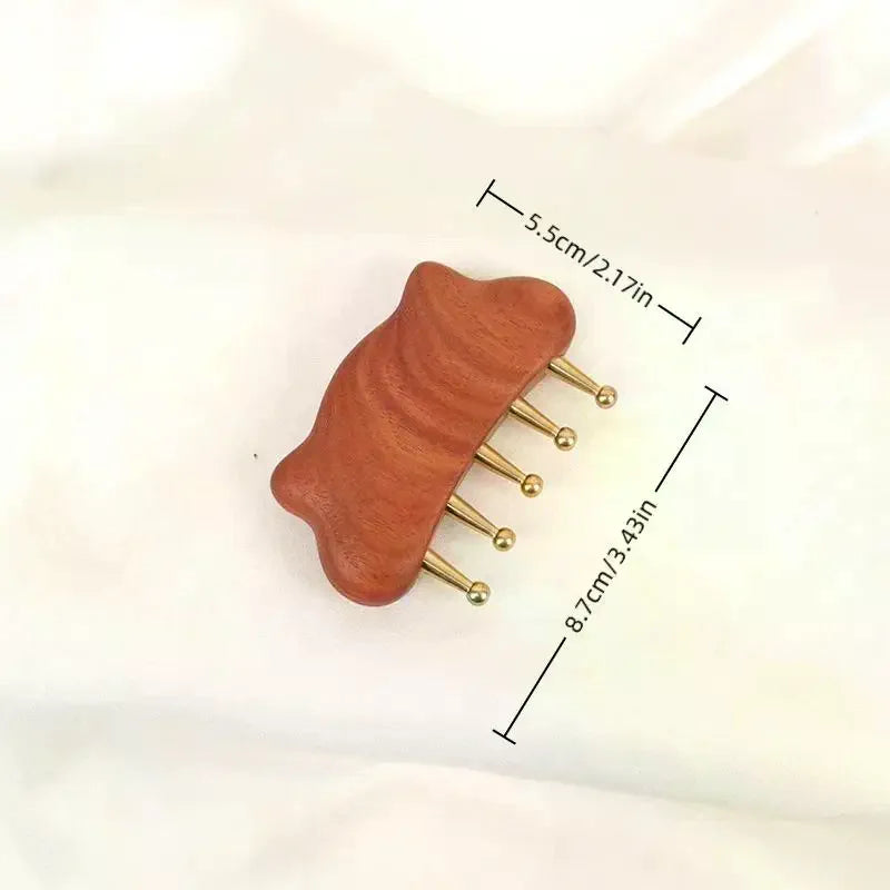 Portable Brass Gua Sha Massage Tool Head Neck Leg Body Meridian Massager Lymphatic Muscle Relief Pain Deep Tissue Massage