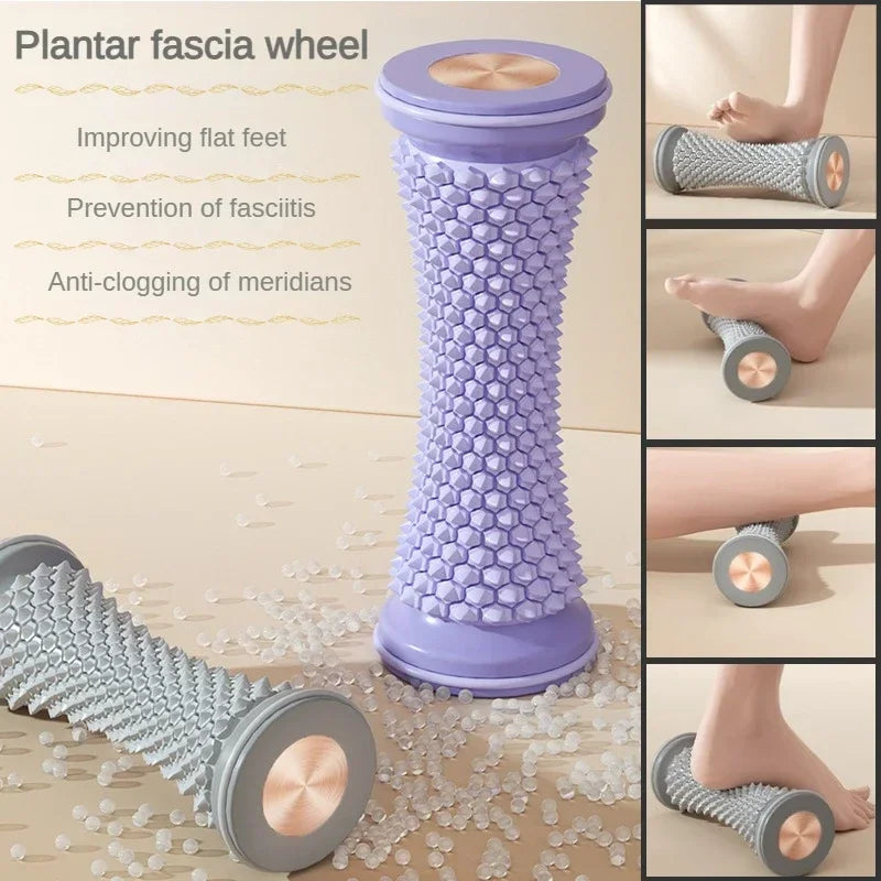 Foot Massager Massage Roller Yoga Plantar Fascia Roller Muscle Massage Ball Relaxation Care Plastic Manual Foot Massager