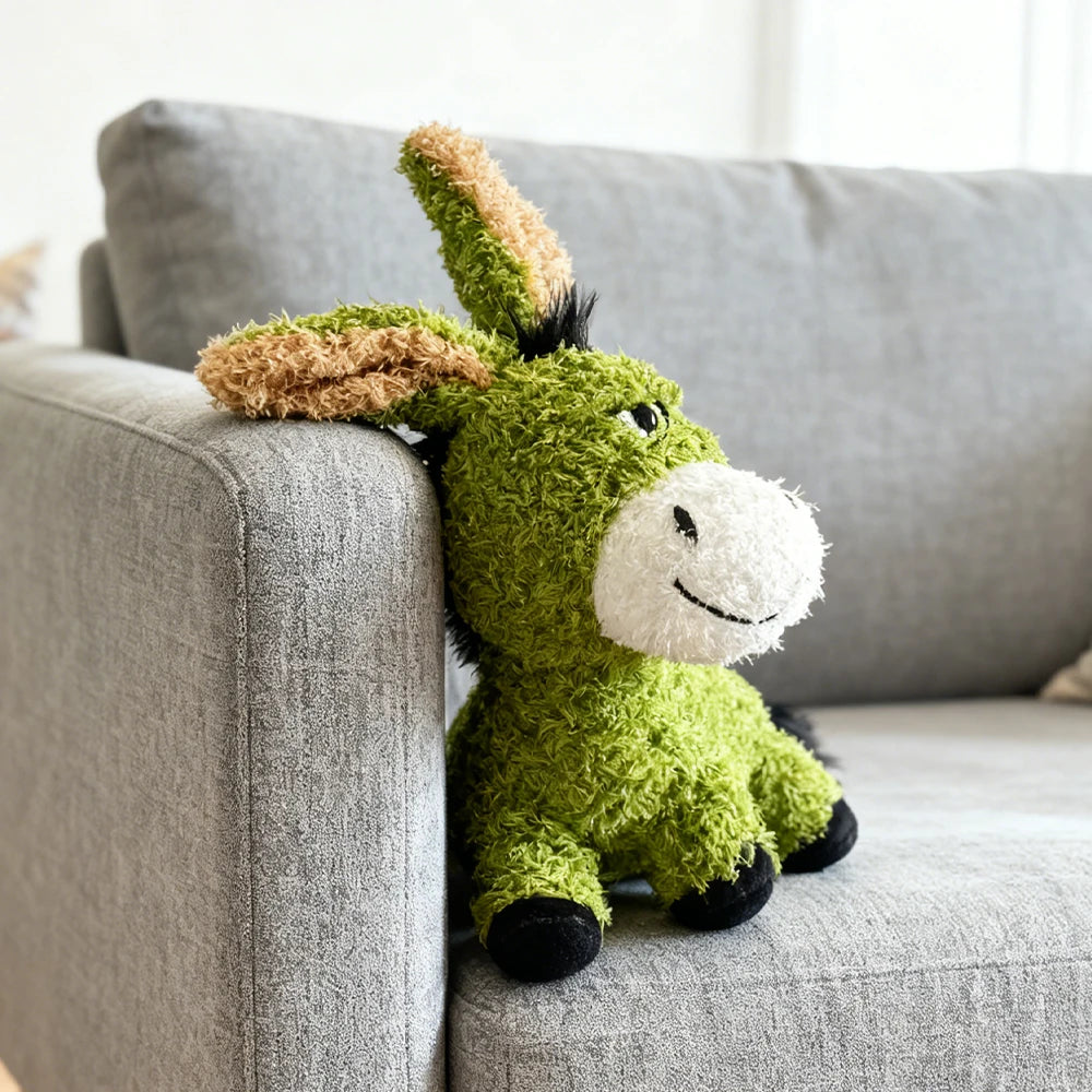 Pet Bite-Resistant Plush Interactive Toy with Sound, Featuring a Quirky Donkey Design, Suitable for Large, Medium, and Small Pets Such as Cats and Dogs, with Double-Layer Fabric and Built-In Airbag