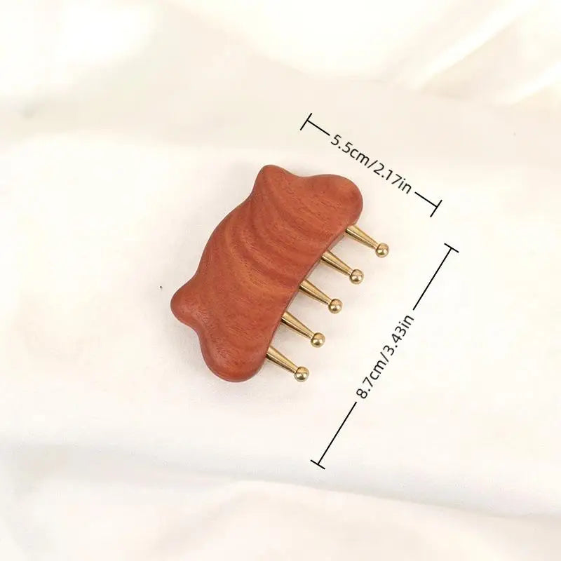 Portable Brass Gua Sha Massage Tool Head Neck Leg Body Meridian Massager Lymphatic Muscle Relief Pain Deep Tissue Massage