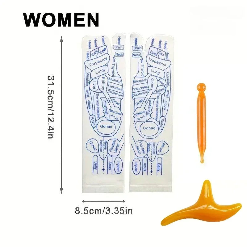 Physiotherapy Foot Care Massage Relieve Tired Feet Sock Acupressure Foot Massager Reflexology Socks Foot Acupoint Massage Tool