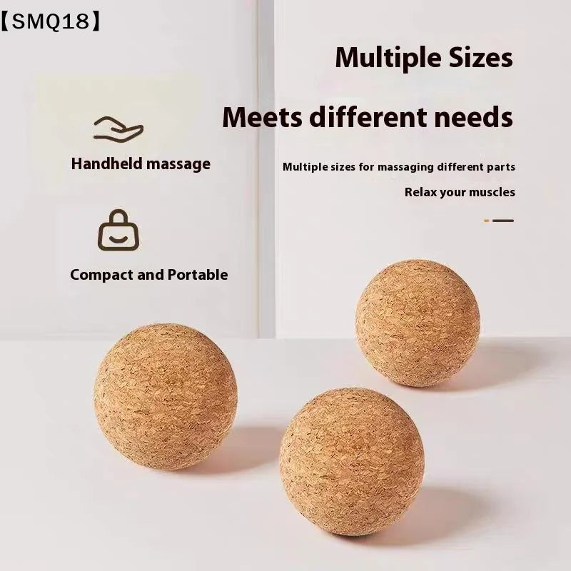 Cork Massage Ball Back Massage Foot Massager Yoga Ball Tension Release Therapy Myofascial Ball Relax Muscles Trigger Point【SMQ】