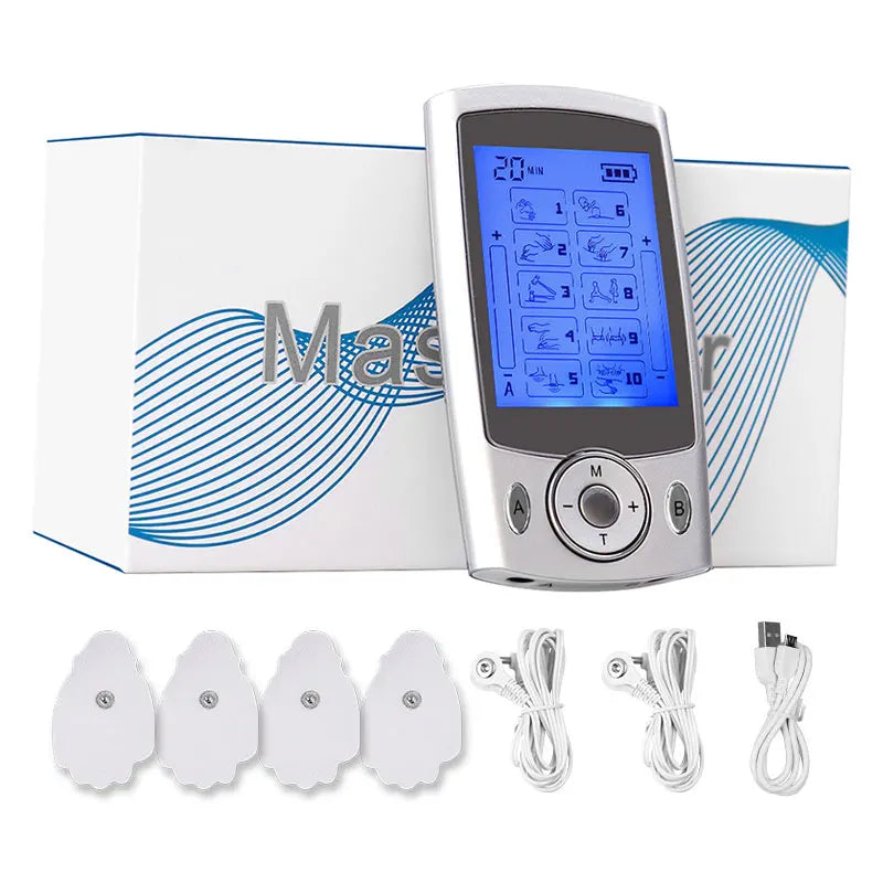 10 Modes 20 Intensity Pulse Acupuncture Massage Machine TENS Massager for Body EMS Muscle Stimulator Relaxation Pain Relief Tool