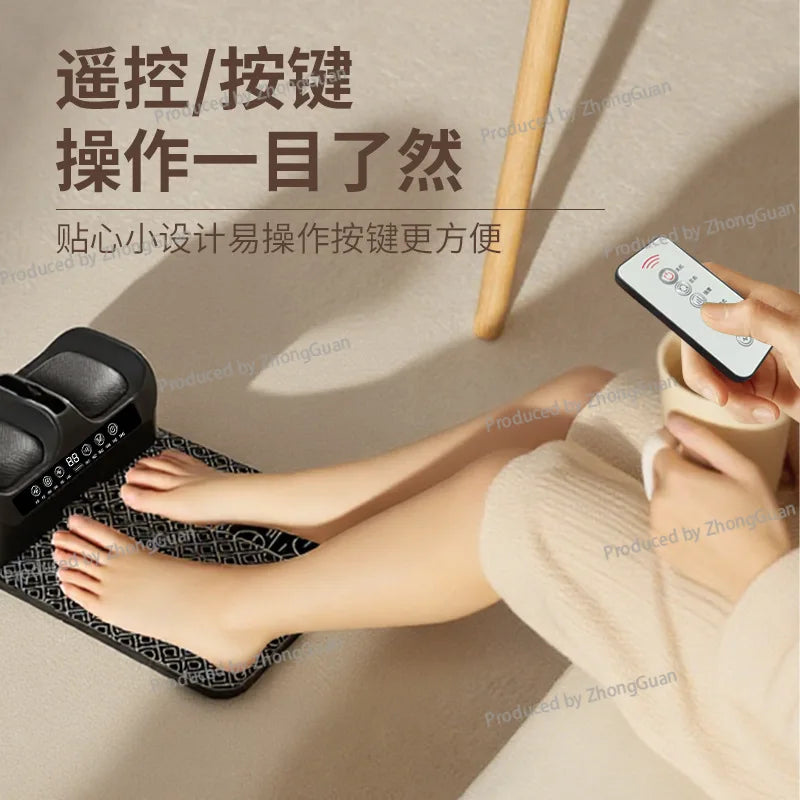 Multifunctional Foot Massager Pulse Kneading Heat Therapy Dual Frequency Red Light Physiotherapy Massager EMS Foot Therapy