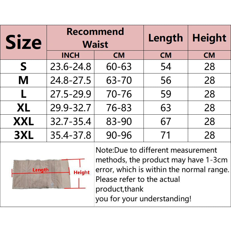 Shapewear For Women Tummy Control Fajas Body Shaper Compression Belt Waist Trainer Bandage Slimming Workout Waist Cincher Corset