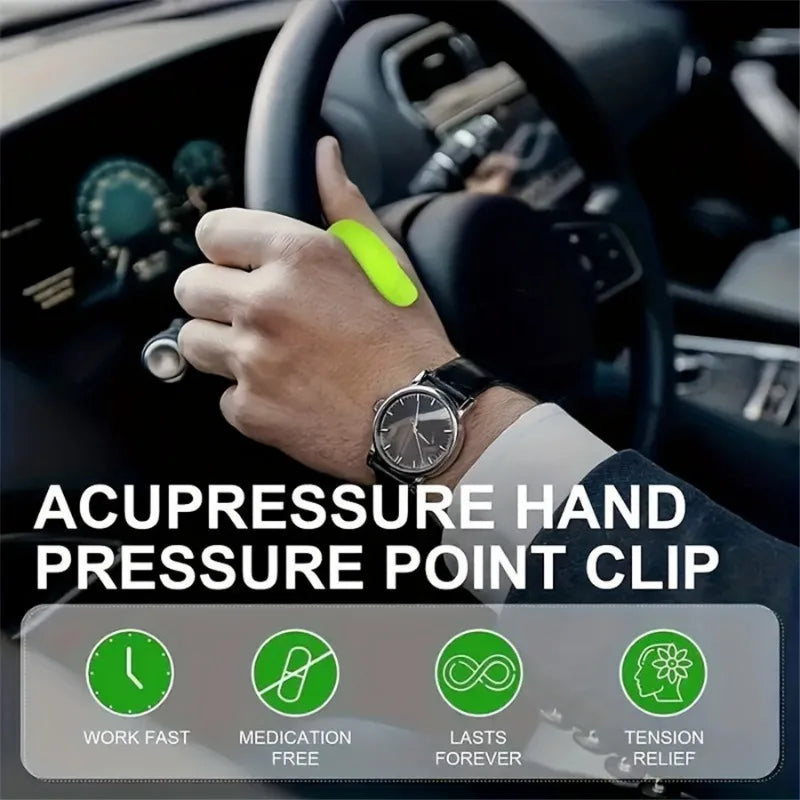 1pc Shiatsu Thumb & Hand Pressure Point Clip, Relax Acupressure Clamp - Thumb Massage Relieves Headaches and Stress