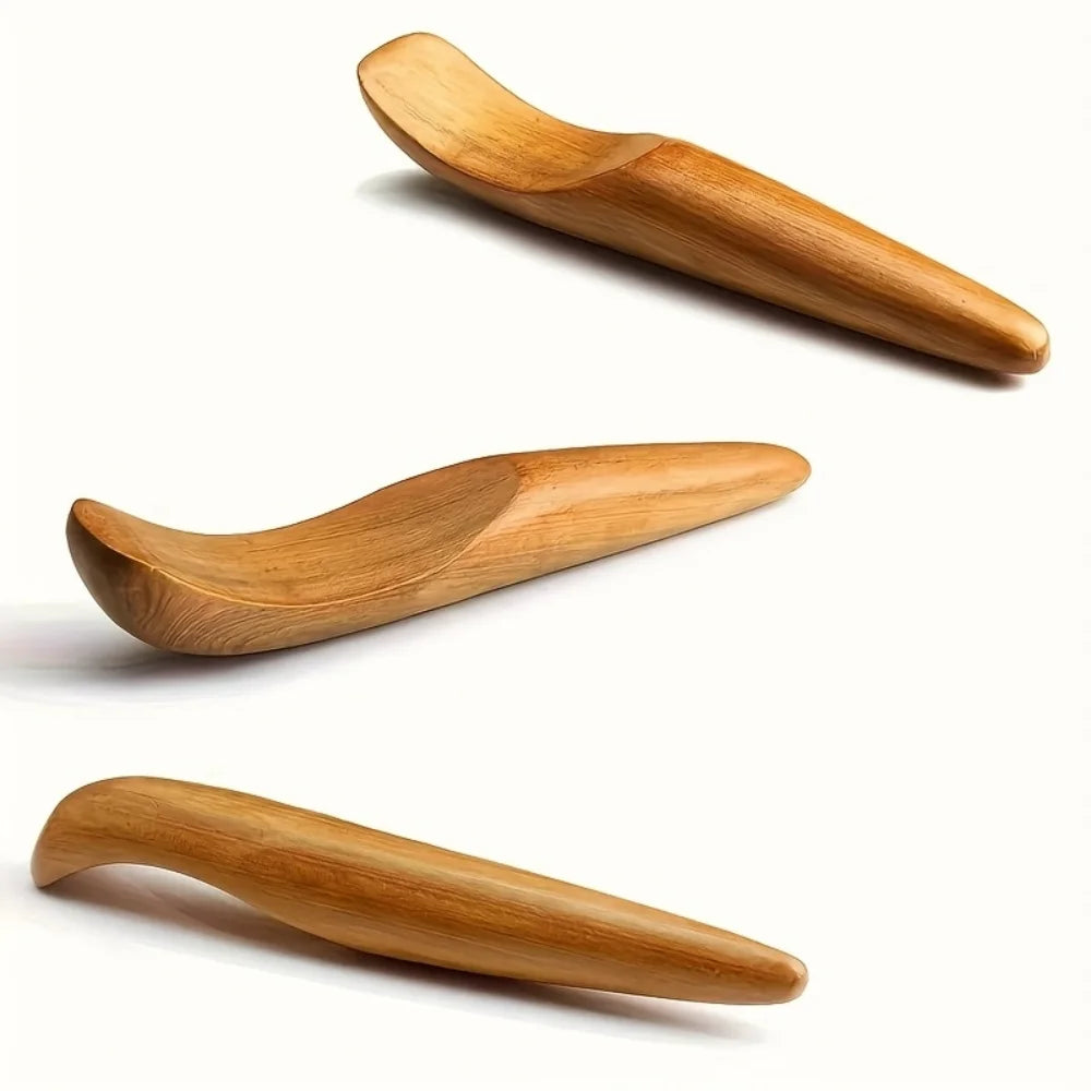 1 Portable Wooden Massage Stick, a Handheld Scraping Tool for Muscle Relaxation, Suitable for Use on Arms, Legs, and the Entire Body