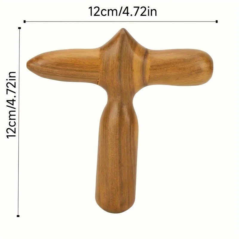 2 wooden massage sticks, ergonomic reflexology tools, portable muscle massagers, suitable for home and massage salons.