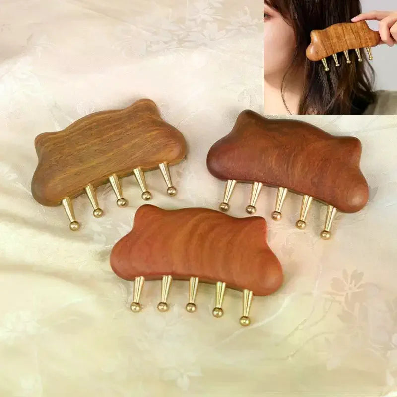 Portable Brass Gua Sha Massage Tool Head Neck Leg Body Meridian Massager Lymphatic Muscle Relief Pain Deep Tissue Massage