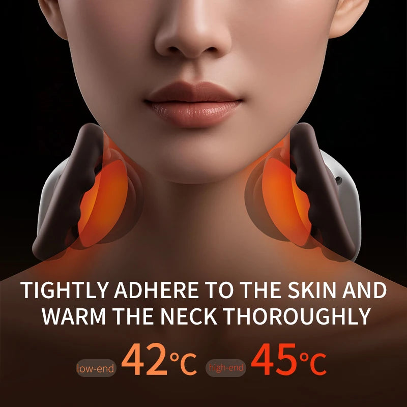 Real person palm massage for cervical spine/trapezius muscle with 3 levels of speed and 2 levels of hot compress