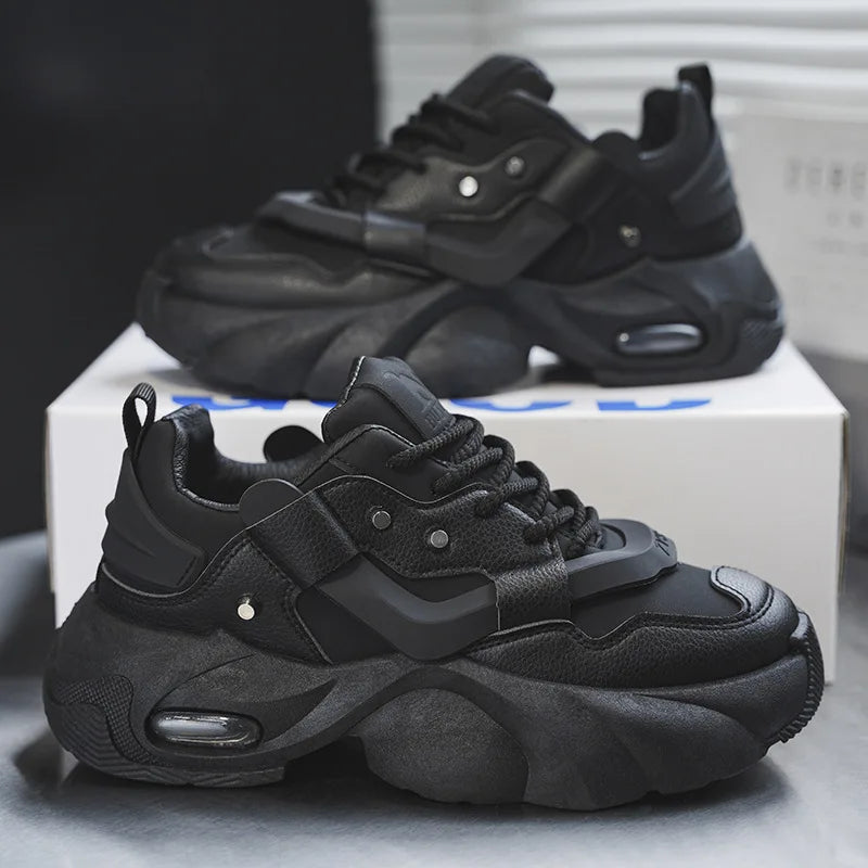 Shoes  Men High Quality Platform Sneaker Fashion High-top Leather Sports Men 2026 Thick-soled Casual Shoes Zapatillas Hombre
