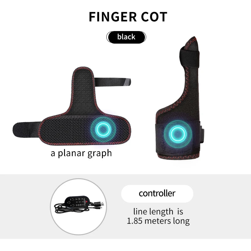 Heated Massage Thumb Support -Vibration Massager Hot Compress Relieves Wrist Fatigue Discomfort 3-Level Timer Tenosynovitis