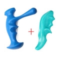 2Pcs T-Shaped Massager + Thumb And Finger Pressure Rod Plastic Material Physical Therapy Tool Deep Tissue Relaxation Through