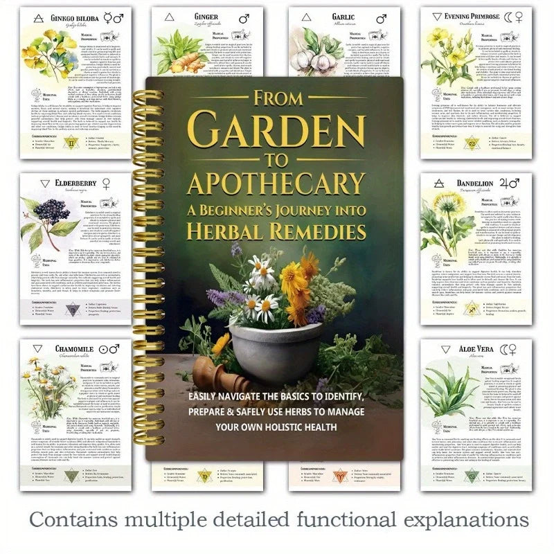 Natural and Herbal Daily Wellness Book, A Beginner's Journey Into Herbal Remedies from Garden to Apothecary
