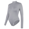 Shapewear Bodysuit for Women Seamless Briefs Shapewear Tummy Control Bodysuits Zip Front Long Sleeve Tops Bodysuit