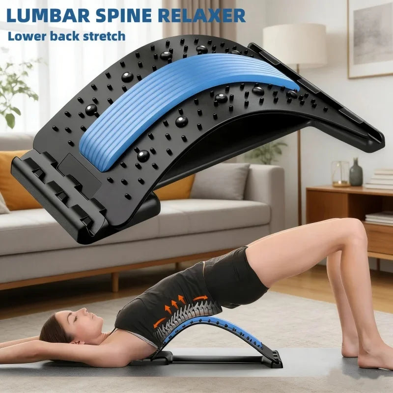 2026 new Back Massage Muscle Relaxation Stretcher, Back Stretching  Relaxation Massage Pad, Lumbar Support Stretcher,Pain Relief