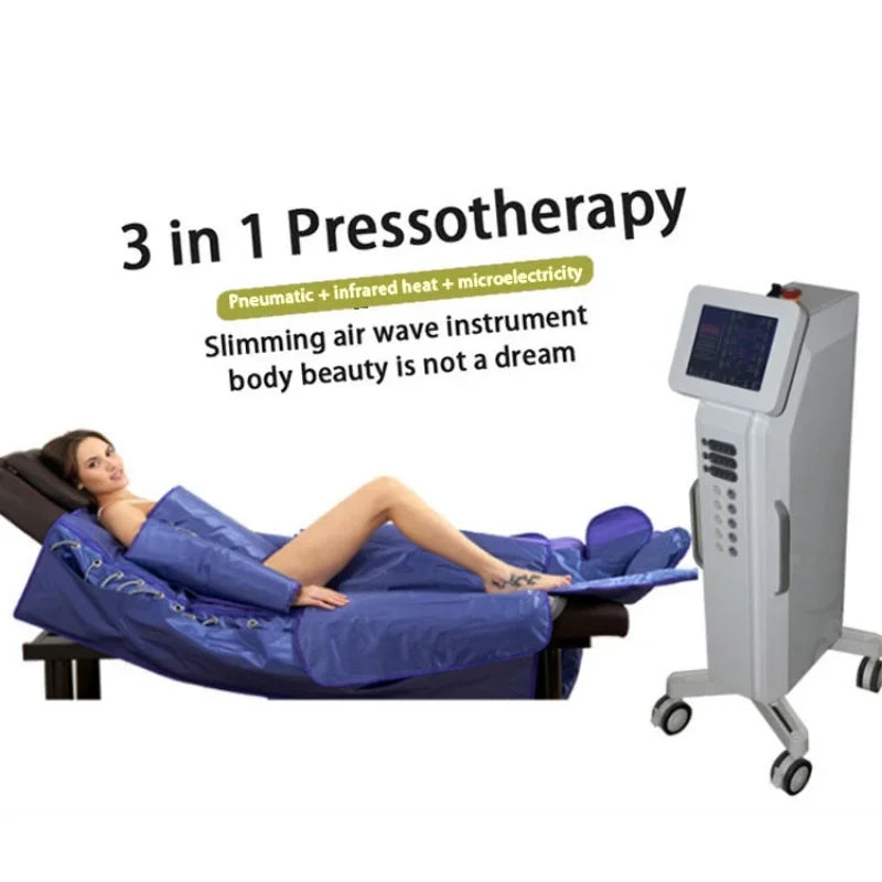 Infr Lymphatic Drainage Massage 3 In 1 Pressotherapy  Presoterapia Machine With EMS Heating Body Massage Sauna Blanket