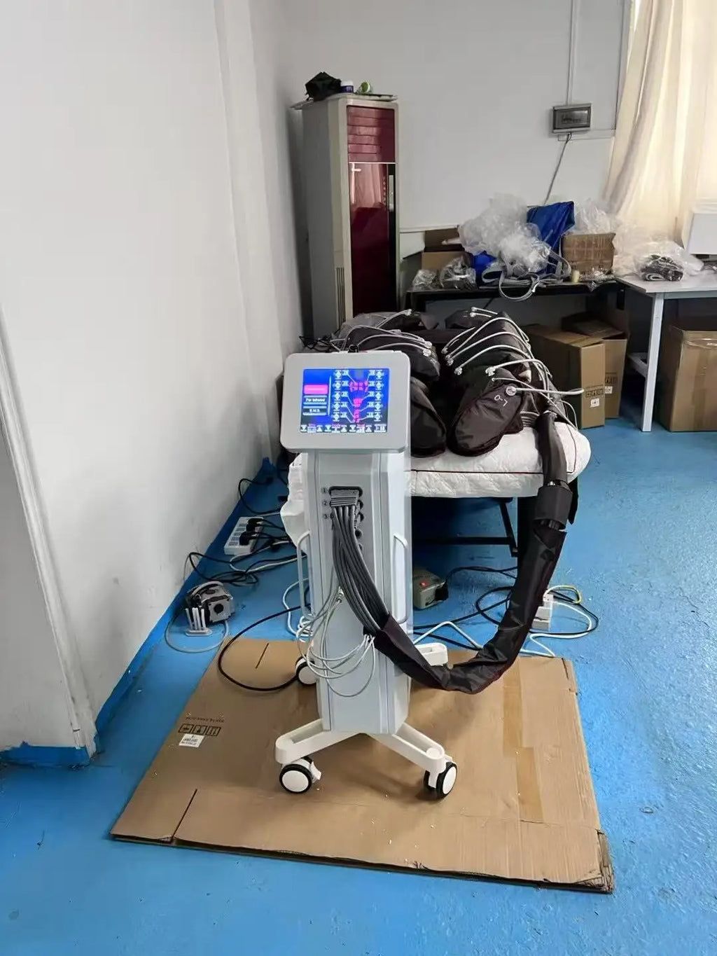 Infr Lymphatic Drainage Massage 3 In 1 Pressotherapy  Presoterapia Machine With EMS Heating Body Massage Sauna Blanket