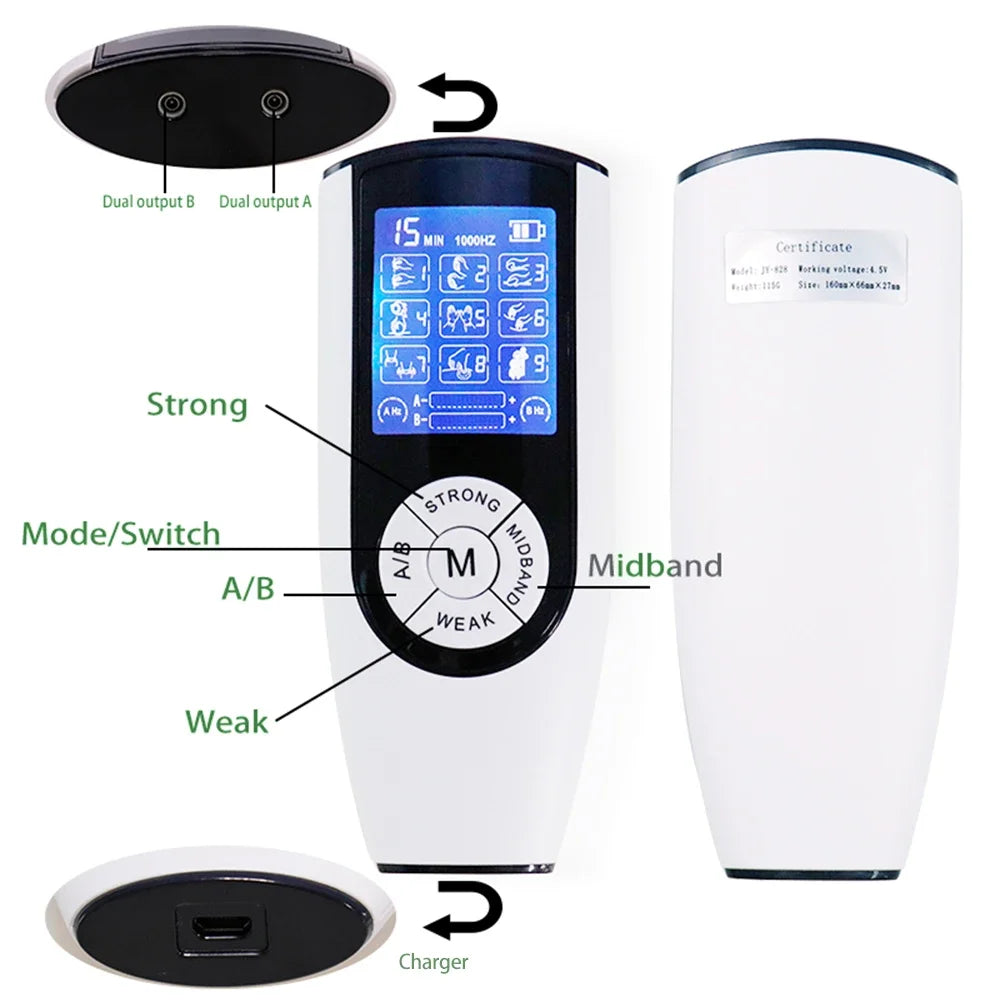 TENS Massager Cross Acupuncture Moxibustion EMS Muscle Stimulator for Electrostimulator Whole Body Massage Digital Machine