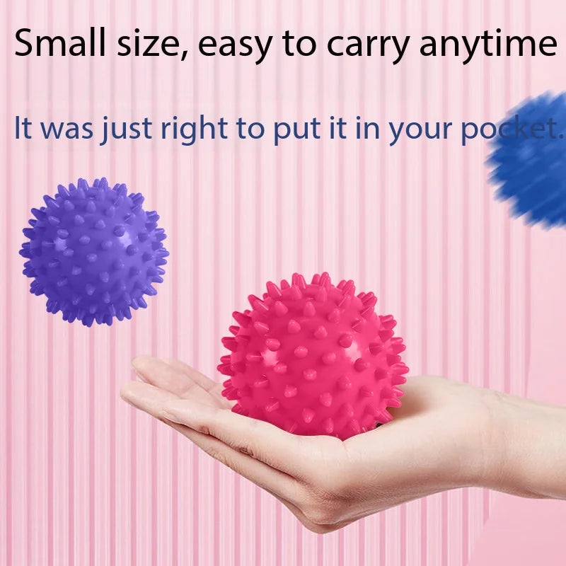 9cm Spiky Massage Ball, Hand Foot Waist Back Relax, Yoga Use, Plantar Fasciitis Relief & Acupoint Massage