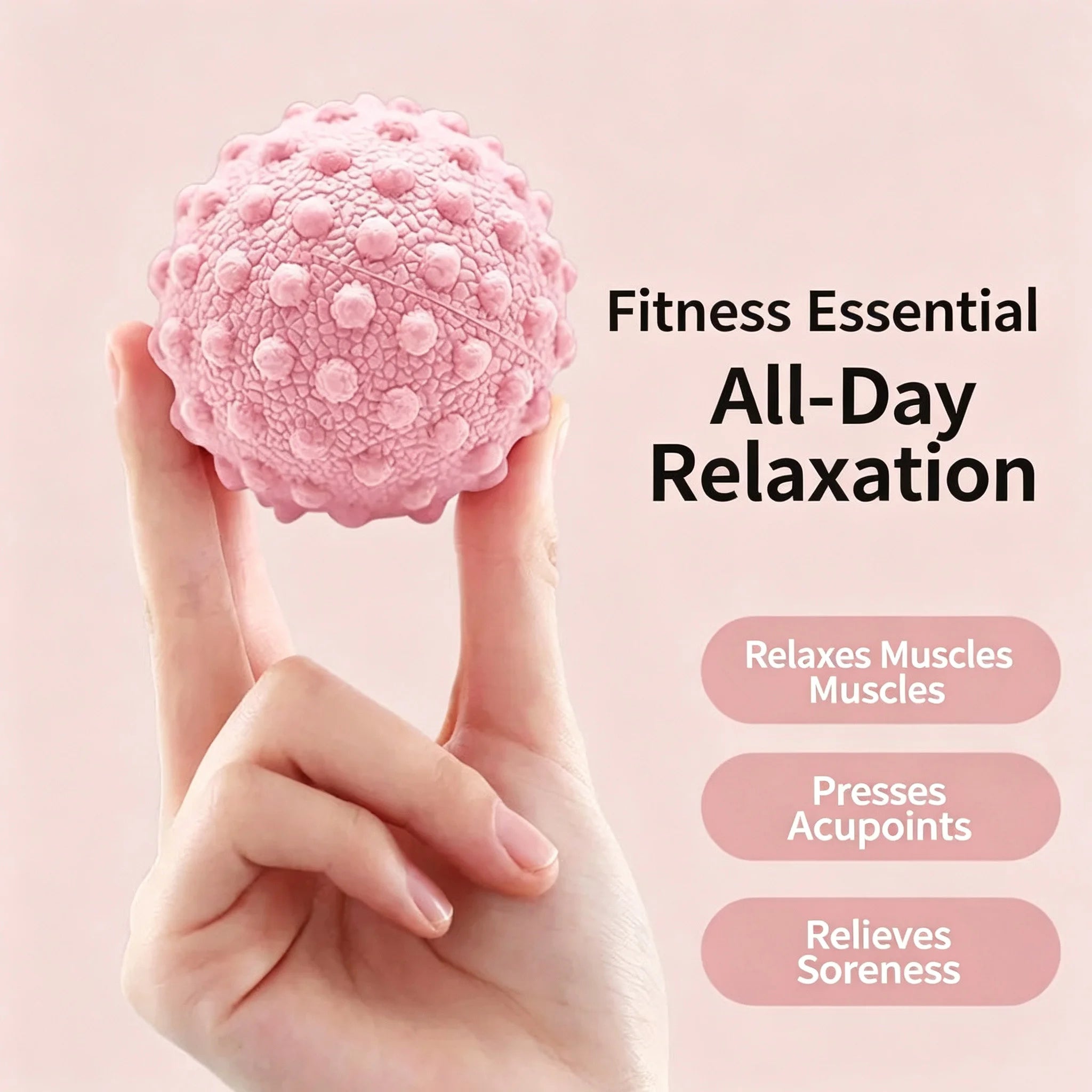 Foot Bottom Massage Ball Yoga Fitness Muscle Relaxing Ball for Shoulder Neck Waist Back Acupoint Therapy Ball