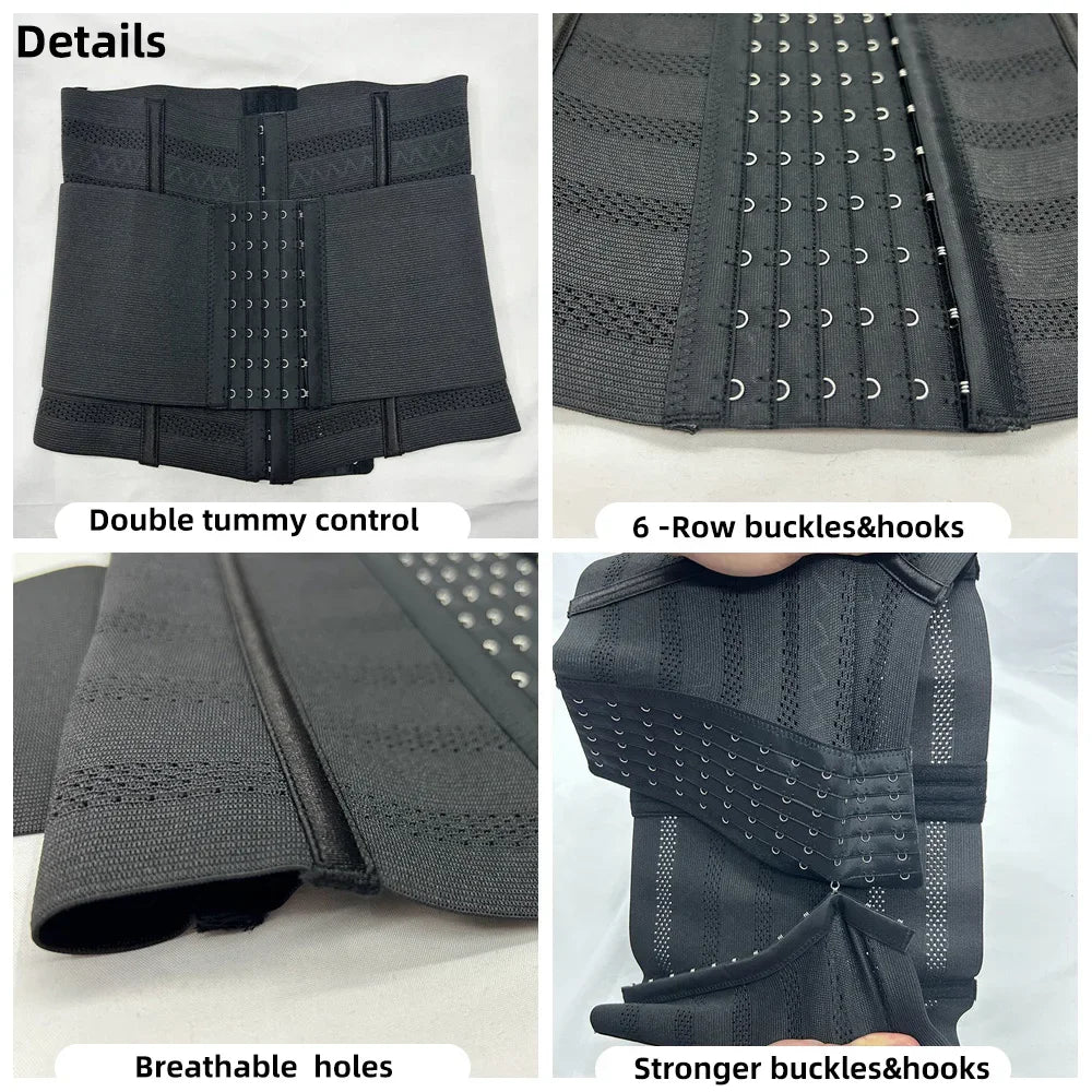Shapewear Women Corset Belts Waist Trainer Body Shaper Double Tummy Control Slimming Sheath Flat Belly Reductive