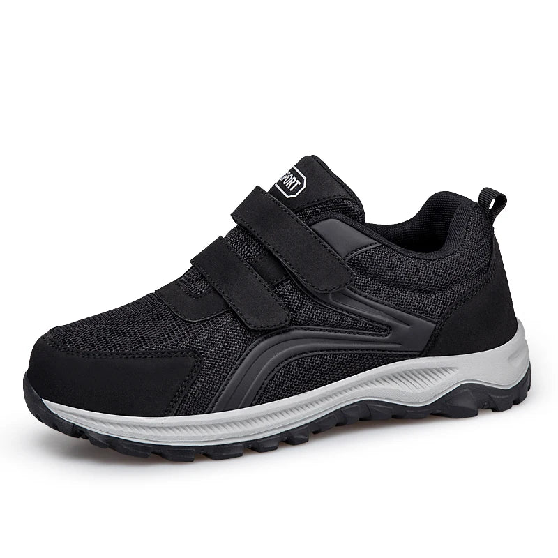Diabetic Shoes for Men Comfort Walking Shoes for Elderly Swollen Feet Orthopedic Adjustable Double Strap Hook and Loop Sneakers