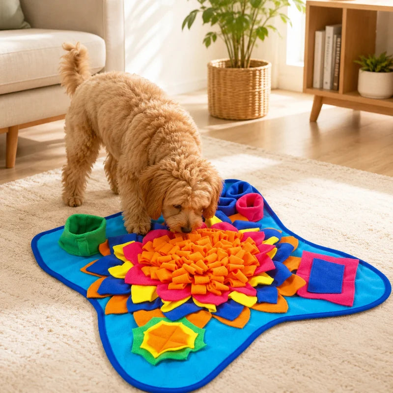 Pet Sniffing Training Mat Dogs Cats Slow Food Mat Educational Stress Relief Bite Resistant Pets Eco-friendly Training Blanket