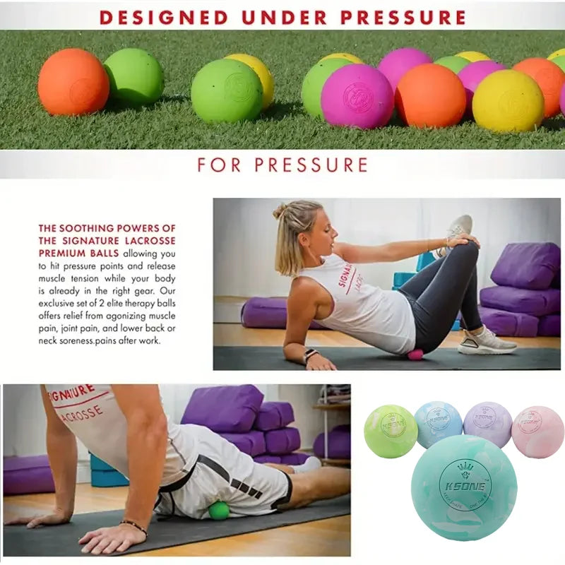 1PCS 6.3cm Massage Ball Fascia Ball Lacrosse Ball Yoga Muscle Relaxation Pain Relief Portable Physiotherapy Ball Sport Ball