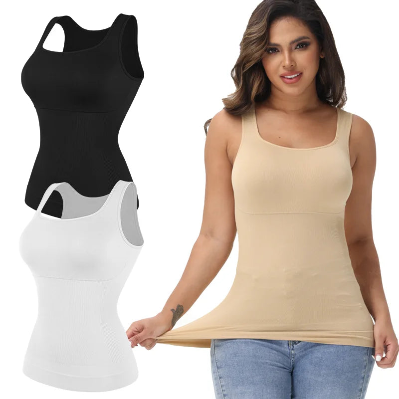 Shapewear Camisole for Women Tummy Control Waist Trainer Shaping Tank Tops Slimming Body Shaper Compression Vest Underwear