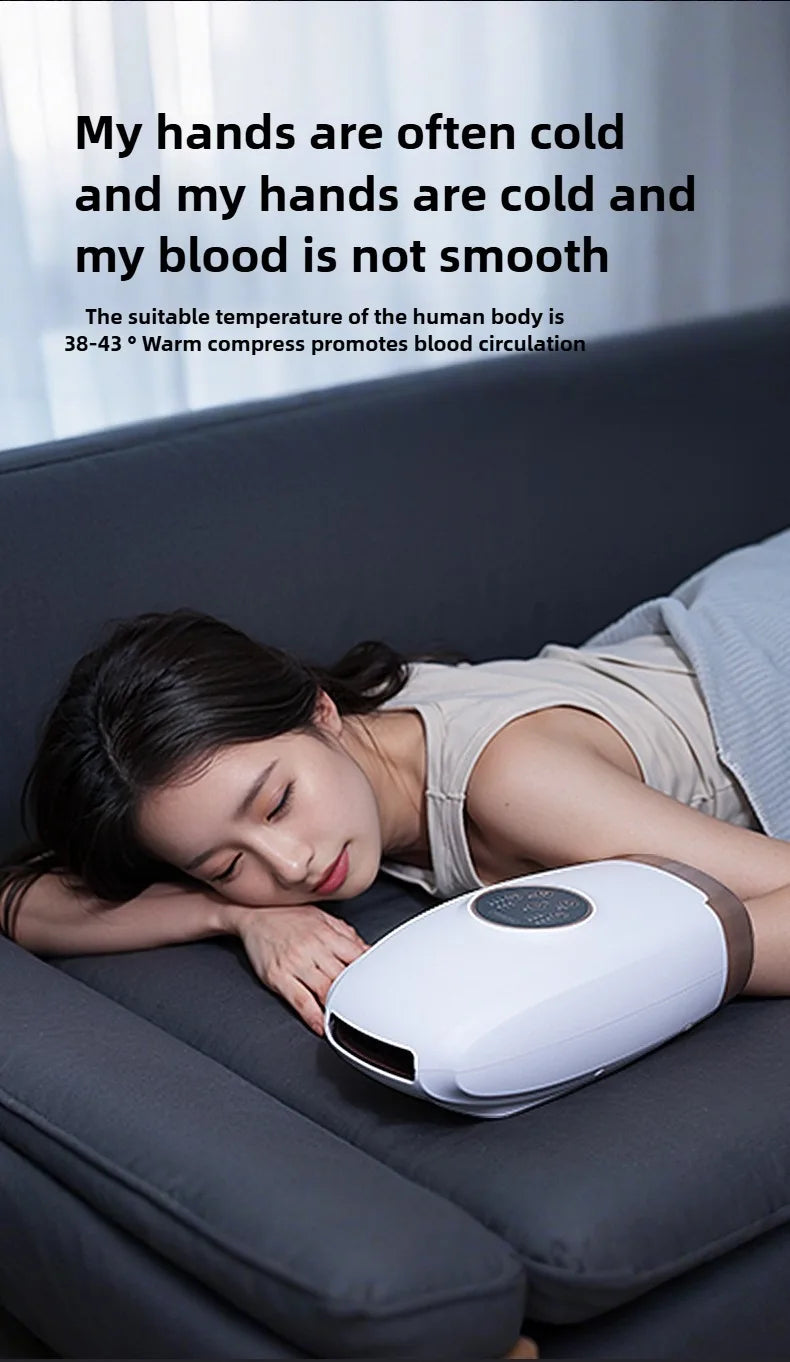 Hand Massager Electric 360° Air Pressure Relaxerly Kneading Wrist Finger Joint Palm With Heat Airbag Wrap Press To Relieve Hands